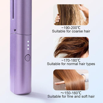 Portable Mini Hair Straightener Rechargeable