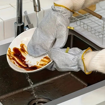 Bamboo Fiber Wire Dishwashing Gloves